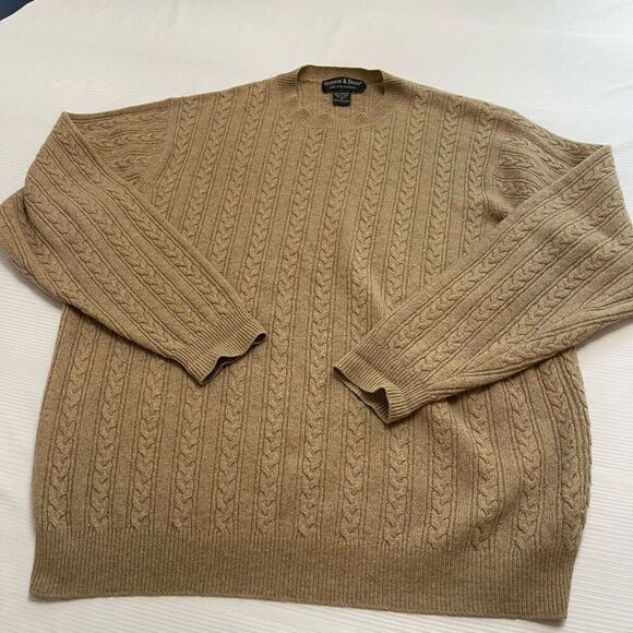 Grayson & Dunn Taupe 100% 2 Ply Cashmere Sweater Size Medium - Picture 1 of 6